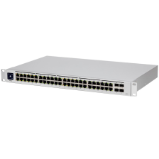 Комутатор USW-48-PoE is 48-Port managed PoE switch with (48) Gigabit Ethernet ports including (32) 802.3at PoE