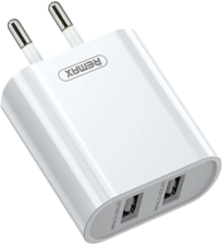 Зарядний пристрій  Remax Simple Series 2xUSB 2.1A White (RP-U35)