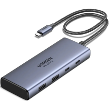 Концентратор USB 3.2 Type-C ->2xUSB-A 3.2/2xUSB-C 3.2 10Гбіт/с/ 2xHDMI 4K60Гц PD 100Вт,сірий CM498 Ugreen