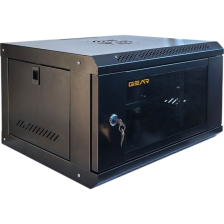 Шафа  GEAR 6U 19'' 600x600x300 мм, + полка 19", black (GWMSN-6U-600-600)