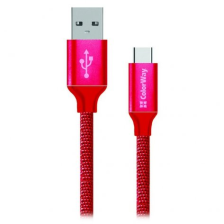 Кабель USB Colorway (CW-CBUC003-RD)  1m USB 2.0 AM/Type-C Red
