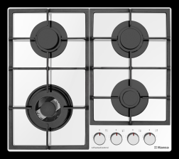 Варильна поверхня  Hansa газова, 59см, чавун, білий BHKW6718511