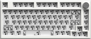 Клавіатура DIY-barebone  FL ESPORTS MK750 White wireless Three-Mode