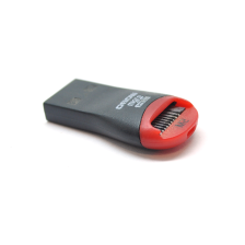 Кардрідер USB 2.0, формат MicroSD, пластик, Black/Red, (Техпакет)