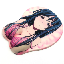 Килимок c подушкою  210*260 мм KM-320 (круглий) тканинний Аніме, товщина 2 мм, міксцвет, Blister