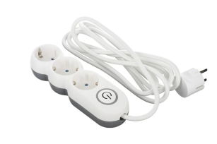 Мережевий фільтр 2Е Plus 3XSchuko з вимикачем, 3G*1.0мм, 3м, білий 