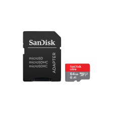 Карта пам'яті  SanDisk 64GB microSD Class 10 A1 R-140 (SDSQUAB-064G-GN6IA)