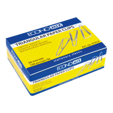 Скріпки канцелярські  Economix 28 мм трикутна, 100шт (E41014)