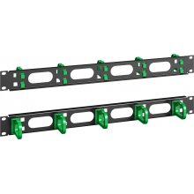Кабельний організатор  19" 1U 40х50 пластмасові скоби green Conteg (DP-VP-P1-GN)