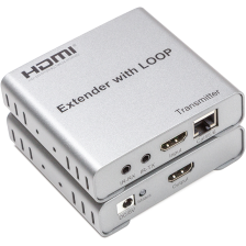 Адаптер  HDMI 4K/30hz, up to 100m via CAT5E/6, loop-out (HDES12-LOOP) PowerPlant (CA912964)