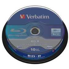 Диск BD-R Verbatim 25Gb 6x Cacke 10шт (43742)