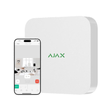 Відеореєстратор Ajax NVR, 8 каналів, jeweller, білий 000034516