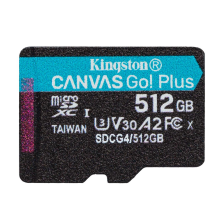Карта пам'яті MicroSDXC  512GB UHS-I/U3 Class 10 Kingston Canvas Go! Plus R200/W160MB/s 