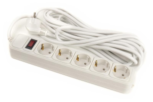 Мережевий фільтр  PowerPlant 7m White 6 розеток