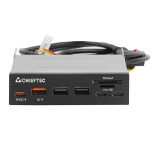 Кардрідер Chieftec CRD-908H 2xUSB3.2 2xType-C 1xPD3.0 1xQC3.0 USB 3.5" чорний