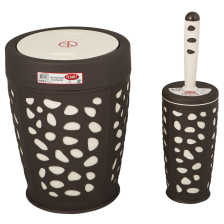 Набір для ванної кімнати  Planet Stone 2 предмета коричневий-крем