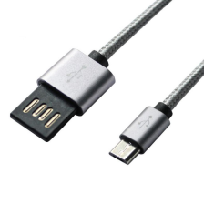 Кабель USB Grand-X 1m USB 2.0 (AM/Micro USB) (FM02) Grey/Black Подарочная упаковка