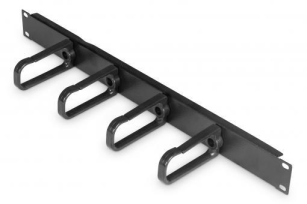 Кабельний організатор  DIGITUS 19" 1U, 4xRings 44x97mm, RAL 9005 DN-19-ORG-4P-B