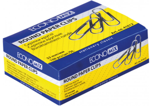 Скріпки канцелярські  Economix 33 мм кругла, 100шт (E41012)
