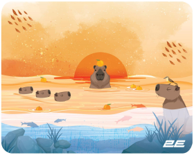 Килимок  2E Capybarra S Yellow (2E-PAD-S-CAPY-YELLOW)