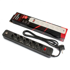 Мережевий фільтр FrimeCom (FC-BU4005W) 1.8m Black