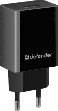 Зарядний пристрій  Defender EPA-10 1xUSB 5V/2.1А Black