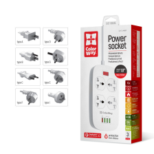 Мережевий фільтр СolorWay 4 розетки/4USB (1QC3.0 + 3 AUTO ID) White 1.8M