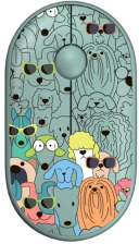 Миша  2E MF300 Pets Dogs Silent Wireless Green (2E-MF300WPETSGN)