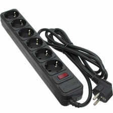 Мережевий фільтр PATRON 1.8 m3*1.5mm2 (SP-1662) 6 розеток BLACK (EXT-PN-SP-1662)