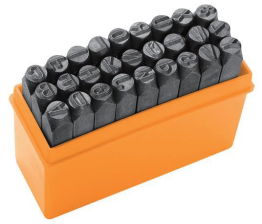 Літери для штампування  Tolsen, набір 27шт, латинські літери, 6х62мм, HRC 48-52 25104