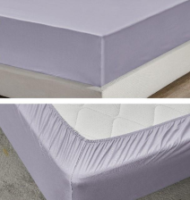 Простирадло на резинці  Ardesto Mix&amp;Match, 160х200+30см, 100% бавовна, сатин, туман ART1620FSF