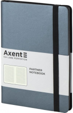 Блокнот   Axent Partner Soft, 125х195, 96л, кліт, срібно-синій (8206-14-A)
