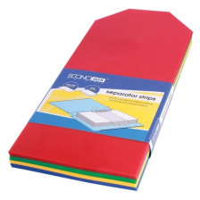 Роздільник сторінок  Economix 240х105 мм , пластик, кольоровий, 100 шт (E30810)
