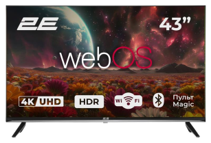 Телевізор  43" 2E LED 4K 60Hz Smart WebOS Black 2E-43A07KUW