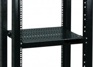 Полиця  1U, глибина 750мм., навантаження до 100кг. RAL9005 CONTEG DP-PZ-750