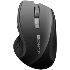 Миша CANYON 2.4GHz wireless mouse with 6 buttons, optical tracking - blue LED, DPI 1000/1200/1600, Black 