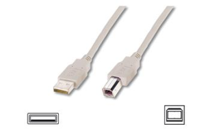 Кабель USB 2.0 AM/BM 1.8m Digitus (AK-300102-018-E)