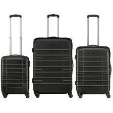 Набір валіз  Wenger, Amplar 3 в 1, (S,M,L), пластик, 4 колеса, чорний 653149